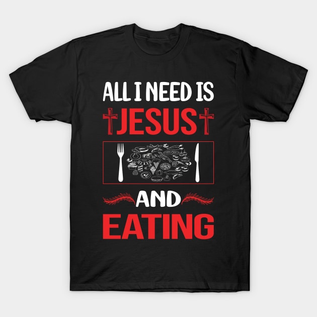 Funny Jesus Eating T-Shirt by Happy Life